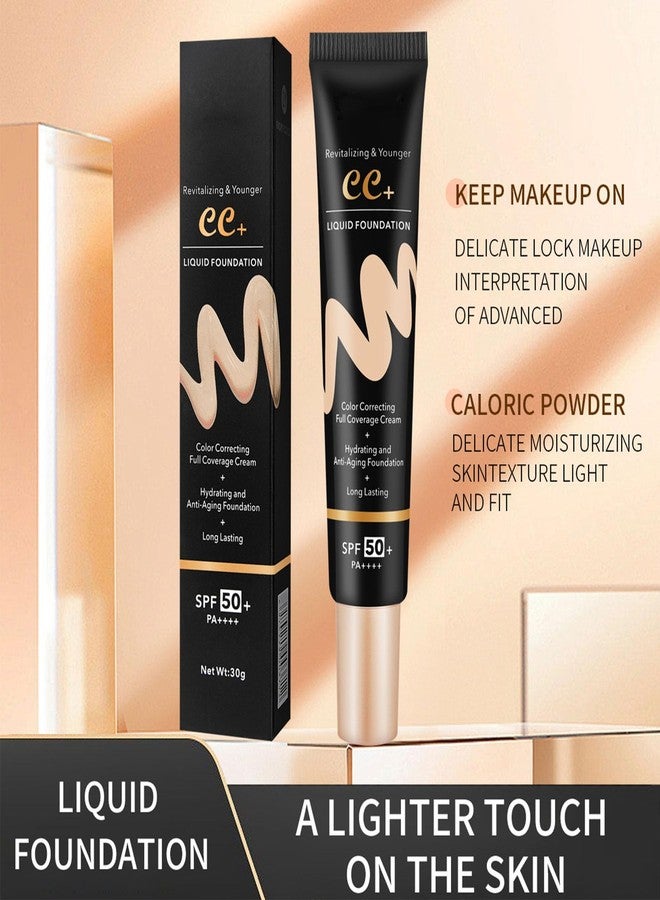 ARCHIDATE CC Cream with SPF 50, Hydrating Lightweight Matte Color Correcting CC Cream Foundation Full Coverage Even Skin Tone, Cover Skin Blemish, Invisible Pores, Waterproof & Long-Lasting (Natural) - Image 4